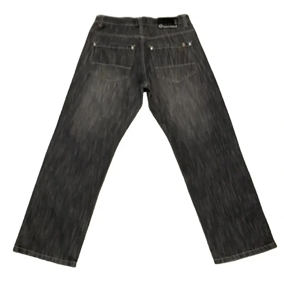 SouthPole 4180 Black Jeans Mens Size 36x32 Street Wear Baggy Denim Trouser Pants